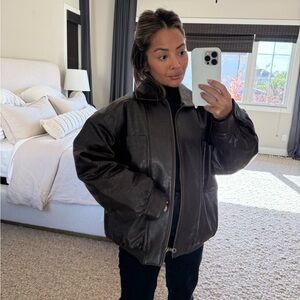 Song of Style Dasha Faux Leather Jacket - Chocolate Brown